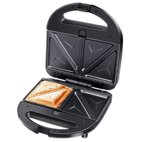 aigostar robin - sandwichera 3 en 1 grill gofrera y sandwichera 750w placas antiadherentes extraibles termostato hasta 215c almacenamiento vertical y asa de toque frio