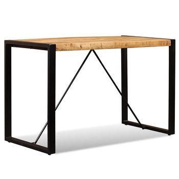 Mesa De Comedor - Mesa De Cocina De Madera Maciza De Mango Rugosa 120 Cm