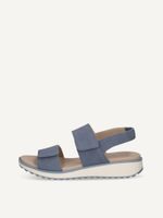 caprice sandal blue made of leather without heel size 41