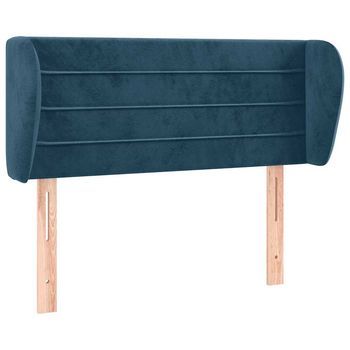 Cabecero Cama | Panel De Cabecera De Terciopelo Azul Oscuro 83x23x78/88 Cm