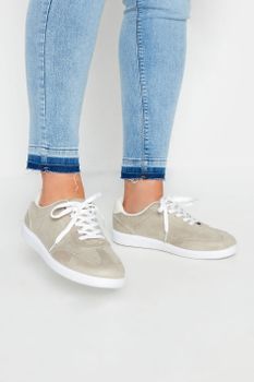 Deportivas Retro Grises En Ancho Especial