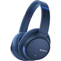 sony wh-ch700n wireless bluetooth noise-cancelling headphones - blue blue