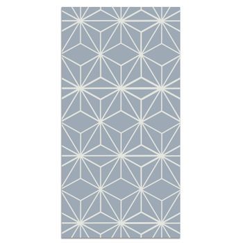 Panorama Alfombra Vinílica Líneas Estrellas Azul 60x250 Cm