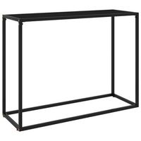 mesa consola vidrio templado negro 100x35x75 cm vidaxl