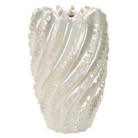 jarron de ceramica color perla o 30x48 cm
