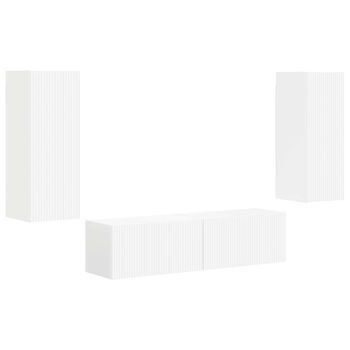 Conjunto De Mueble De Tv 2 Uds. Madera De Ingeniería Vidaxl
