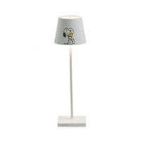 lampara de mesa poldina pro peanuts - friends recargable y regulable con bateria de hasta 12 horas para uso exterior ip65