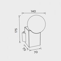 aplique de pared cub