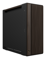 caja asus proart pa602 wood edition modern black - metal panel negro madera