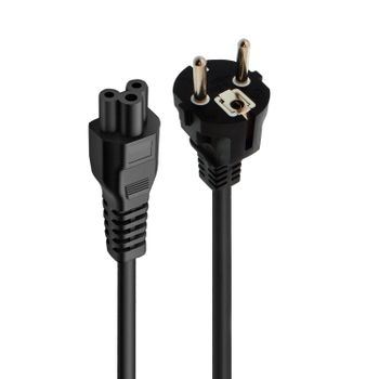 Cable de Alimentación Ewent EC1907 1,8m Enchufe Tipo F a C5 H05VV-F3G Tapones Moldeados