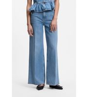 hugo para mujer 50563527 jeans de pernera ancha en denim azul 2832 casual algodon