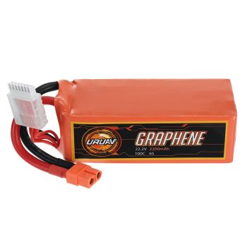 Batería URUAV GRAPHENE Power 22.2V 2200mAh 100C 6S LiPo con conector XT60 para Drone RC