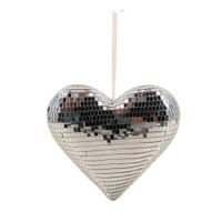 corazon facetado de espejo 20x17 cm