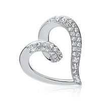 colgante corazon circonita plata 925