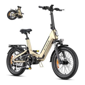 Bicicleta Eléctrica Engwe L20 3.0 Pro Con Motor Central Y Batería De 48 V 15 Ah,dorado