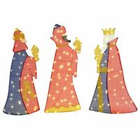 iluminacion navidena de los 3 reyes magos 3 uds led 105 cm vidaxl