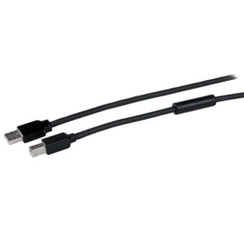 Cable USB StarTech USB2HAB50AC 15m Activo Aluminio Negro
