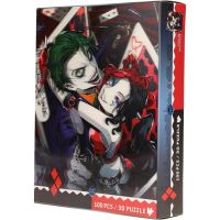 puzle joker y harley quinn dc efecto 3d  lamina lenticular