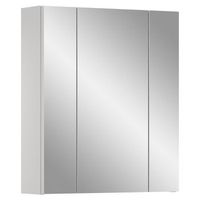 mueble de almacenamiento con espejos  blanco lacado  kleankin