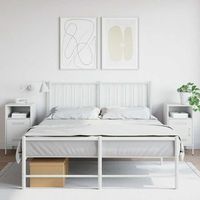 mesitas de noche 2 uds - mueble dormitorio - acero laminado - blanco 36x39x68cm