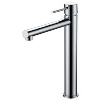 grifo monomando lavabo alto cromado cuerpo laton con cartucho ceramico y tubos flexibles
