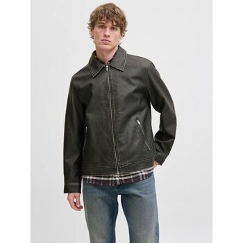 Jack & Jones Cazadora de cuero 12278839 JJECASABLANCA PU-BLACK para hombre