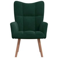 sillon de relax de terciopelo verde oscuro
