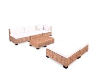 juego de sofas de 18 piezas ratan natural