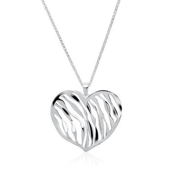 Cadena corazón de plata 925