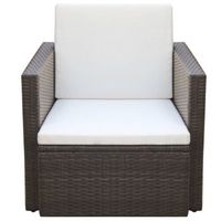 sillas de jardin  silla de exterior  sillon con cojines ratan sintetico marron