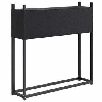 Outsunny Estante de Leña con Funda Oxford 600D Leñero de Acero Galvanizado Robusto Carga 250 kg para Interior y Exterior Negro   Aosom España