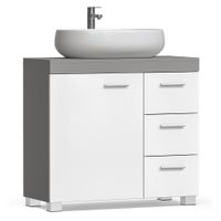 mueble bajo lavabo gris cemento  blanco nube  no apto para lavabos de pedestal