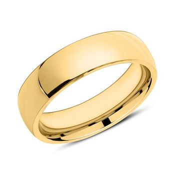 Anillo de grabado de acero inoxidable chapado en oro