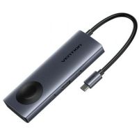 concentrador usb-c vention tpmhb con carga inalambrica y hdmi 4k