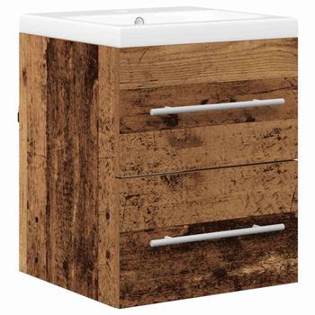 Armario De Lavabo | Gabinete De Lavabo Para Baño Con Cajón Marrón 42 X 39 X 52 Cm