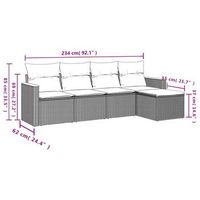 conjunto de sofas exterior con cojines juego de 5 piezas