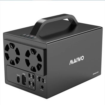 MAIWO Caja de Discos Duros Externa de 4 Bahías de 3.5 Pulgadas USB 3.1 Gen1 a SATA RAID 0/1/5 HD 4K,Dock para Discos Dur