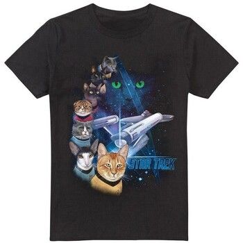 Star Trek Camiseta Feline Galaxy para hombre