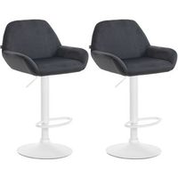 set de 2 taburetes de cocina braga en terciopelo negro 52x51x89 cm clp