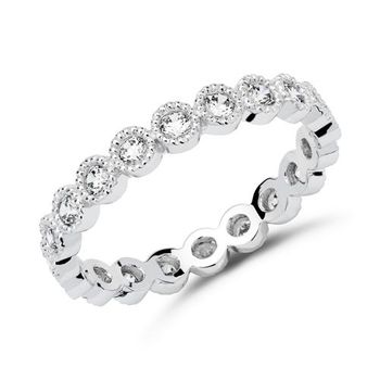 Anillo de eternidad de plata 925 con circonitas