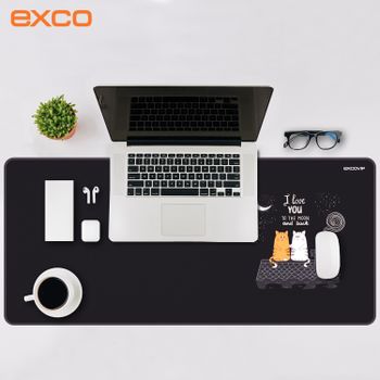 EXCO-alfombrilla de ratón para Gaming, alfombrilla grande de escritorio para ordenador, teclado con borde cosido, Base de goma antideslizante para Gamer Home