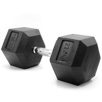hxg mancuerna hexagonal 225 kg r 1 unidad  agarre antideslizante revestimiento de caucho ideal para casa y gimnasio