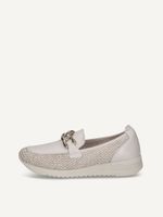 caprice slipper white made of leather and synthetic size 40