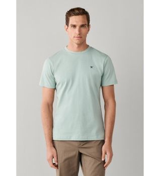 Hackett London para hombre. HM5000128 Camiseta Logo verde (XL), Casual, Algodón, Manga corta