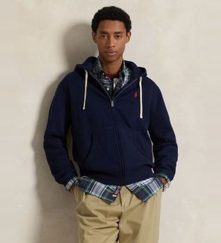 Polo Ralph Lauren para hombre. 710813297004 Sudadera RL con capucha marino (M), Casual, Algodón