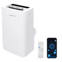 aigostar iceberg smart - aire acondicionado portatil inteligente 1337w climatizador funcion deshumidificador modo descanso pantalla led temporizador 24h 12000 btuh conexion wifi