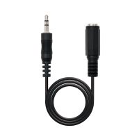 nanocable cable audio estereo jack 35mm machohembra 5m negro