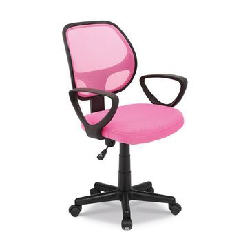 Silla De Oficina Ipolist - Tela De Malla Rosa - Confort Y Modernidad Para Tu Espacio De Trabajo
