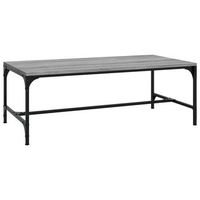 mesa de centromesa auxiliarmesa de cafe madera contrachapada gris sonoma 100x50x35 cm