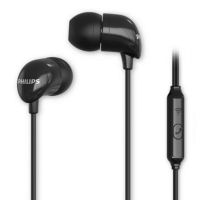 auriculares philips con cable jack 35 microfono y ajuste intruauditivo negros